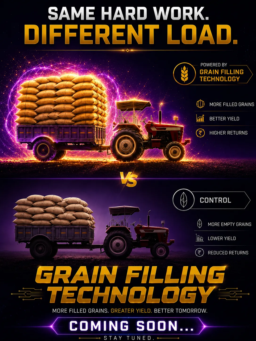 Same Hard Work Different Load - Grain Filling Technology